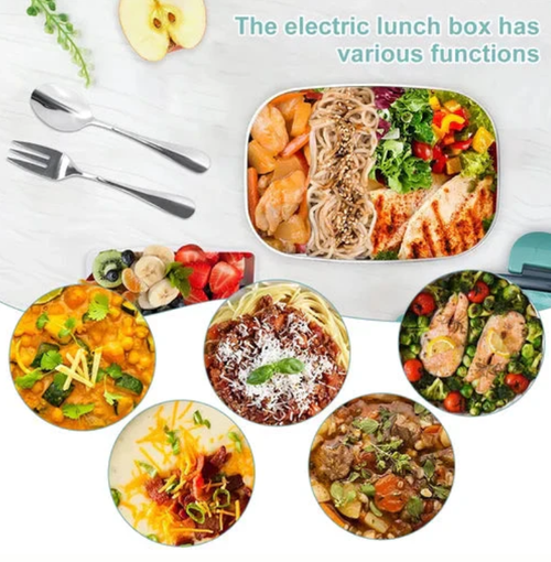 🖤2-in-1 Portable Dual Voltage Electric Lunch Box