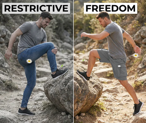 Men's Casual Cargo Shorts with Elastic Waist