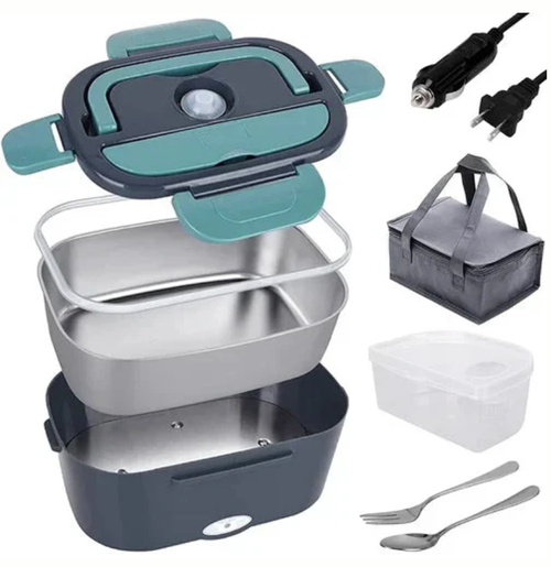 🖤2-in-1 Portable Dual Voltage Electric Lunch Box
