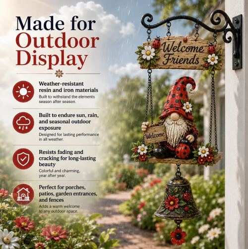Gnome Welcome Doorbell Outdoor Decor