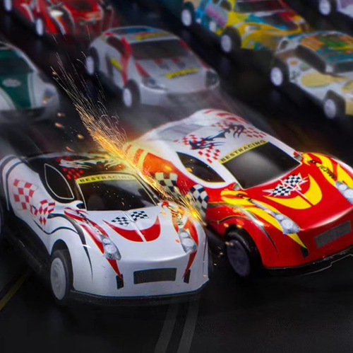 🎁48 Mini Pull-Back Cars with Built-In Garage Set