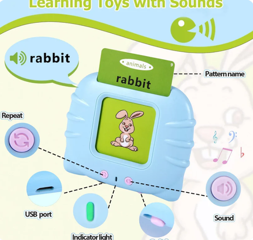 Talking Flash Cards Learning Toys For Kids 112 cards, 224 words