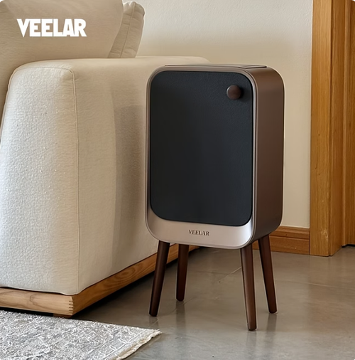 VEELAR's innovative design features a sensor-activated smart trash can made of high-quality 430 stainless steel.