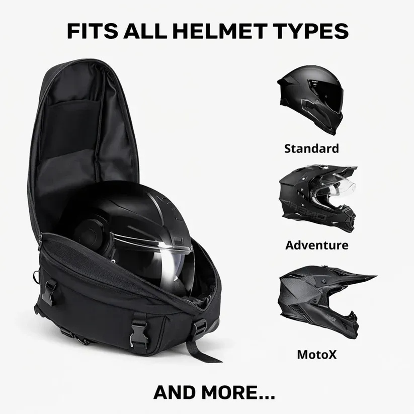 Universal Expandable Motorcycle Tail Bag (25L-38L)