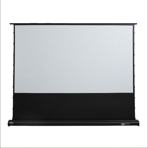 Electric floor-lifting pull-wire projector screen free installation punching anti-light home portable intelligent voice control screen