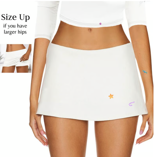 💥2025 HOT SALE💥Women's Low Waist Micro Mini Skorts Skirt with Built-in Shorts Sexy Stretch Black Skirts Basic Summer Outfits