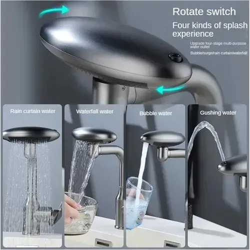 🚿 Stainless Steel Flying Saucer Waterfall Faucet (Hot & Cold) 💦