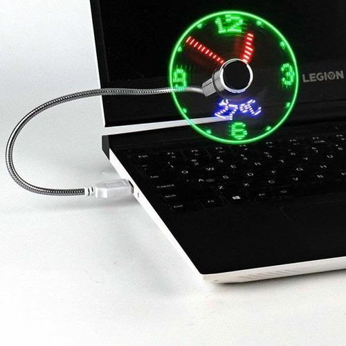 New USB Clock Fan with Real-Time Clock and Temperature Display Feature（2PCS）