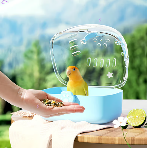 🦜Portable Bird Travel Cage with Water Bottle🏠