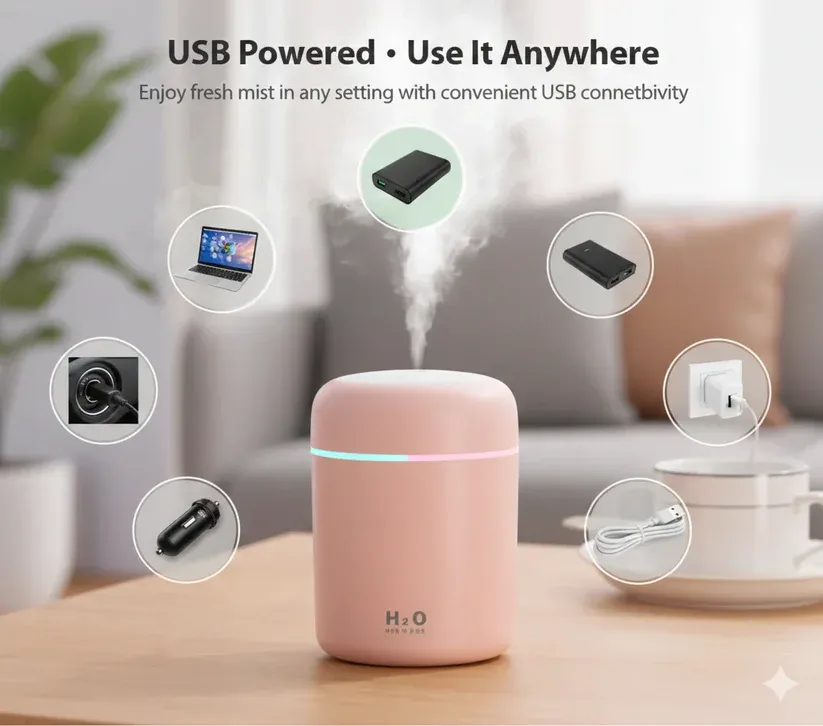 Smart Humidifier | Mist + Ambient Light | Daily Freshness