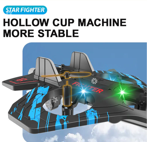✈️Stunt RC Fighter! 360° Rolling + Vertical Takeoff Landing, 3 Speed Modes + Colorful LED, Create New Flying Fun～
