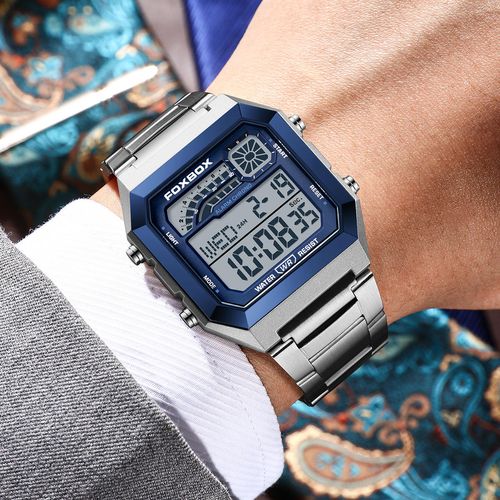 🔥Hot Sale Deals-Unisex-Digitaluhr mit quadratischem Display und Leuchtanzeige