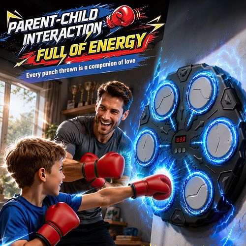 Wall Mounted Boxing Target Maquina De Boxeo Kids Interactive Punching Smart Electronic Music Boxing Machine with Boxing Gloves