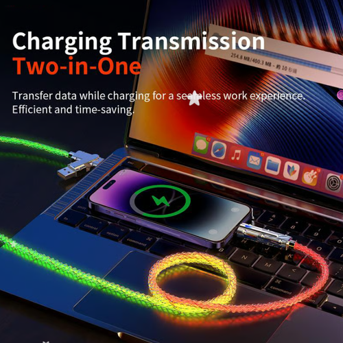 🎁Four-in-One Colorful lights Data Cable