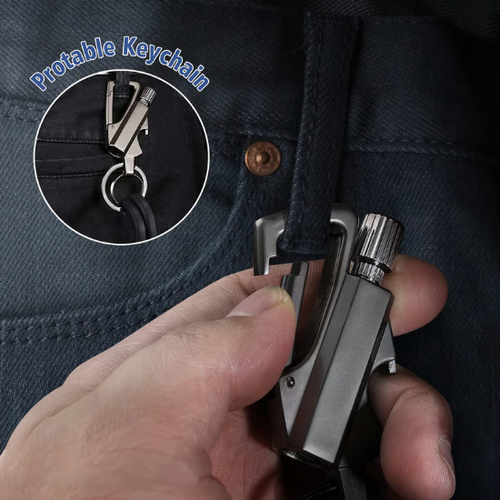 3-in-1 Permanent Match & Carabiner Keychain