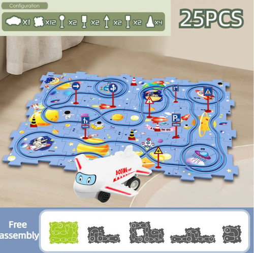 🔥Children's Educational Puzzle Track Car Play Set🚗