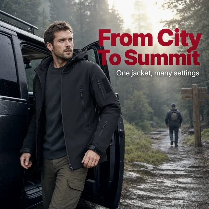 💥 Built for Wind & Rain🌧️Men's Waterproof Insulated Outdoor Jacket
