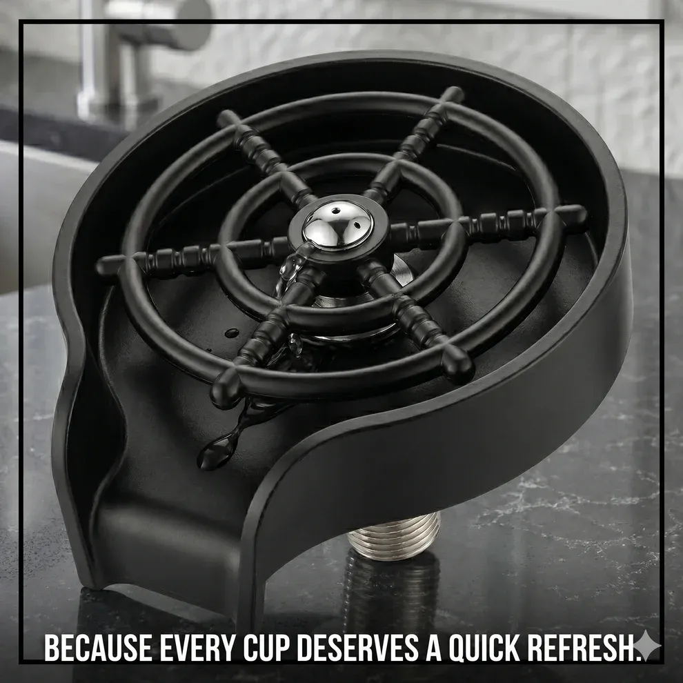 Automatic Cup Cleaner | High-Speed Water Jets | One-Tap Wash