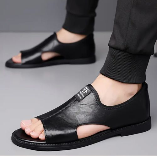 A Pair Of Summer Sandals, Trendy Open Toed Loafers, Beach Vacation