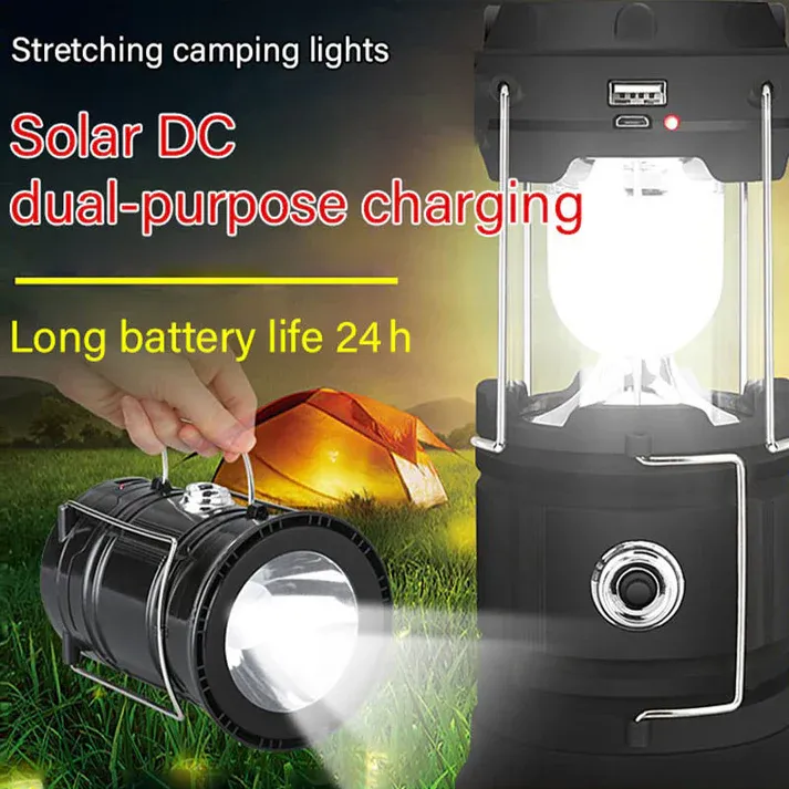 💥Solar Powered Retractable Camping Light（2 pieces）