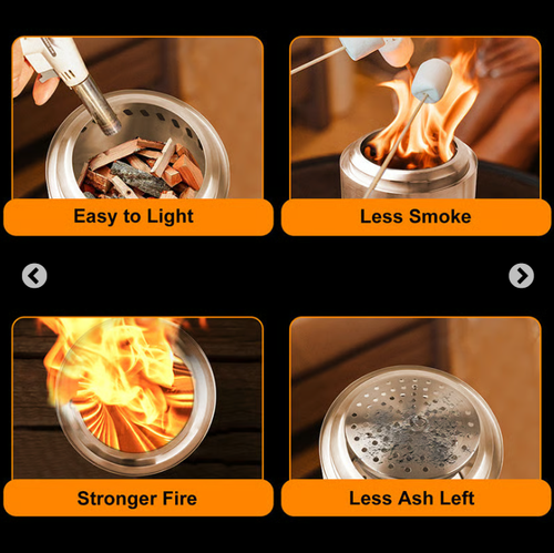 Portable Smokeless Tabletop Firepit