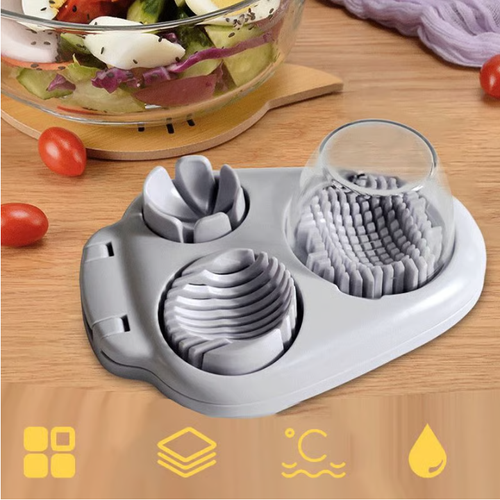 Multifunctional 3-in-1 Egg Slicer