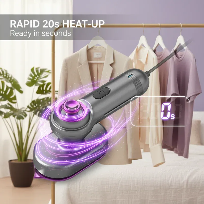 Smart Foldable Steam Iron with Digital Display