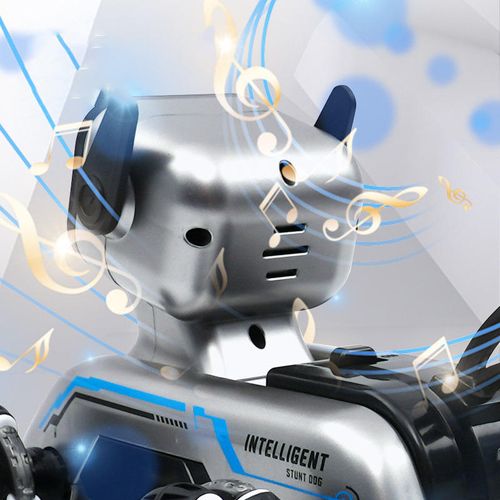 Electric 2.4Ghz Eight Wheel RC Robot Dog Remote Control Stunt Car Robotic Toys with Watch Gesture Control and LED Face Display