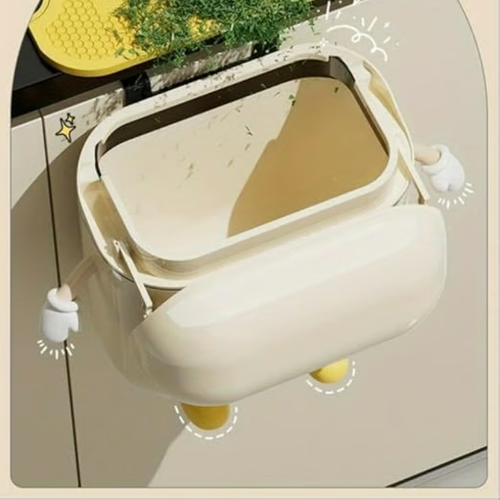 Cute Cartoon Design Hanging Trash Can