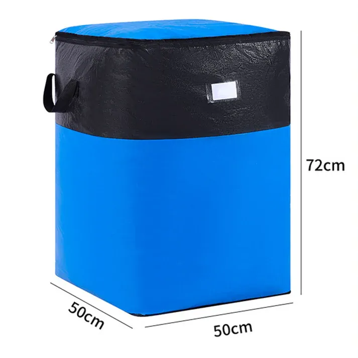 Collapsible Storage and Moving Bag – Heavy-duty handles & zippered closure – Folds flat, perfect for moving, travel or closet organization – reusable & easy to clean 🏠（2PCS）