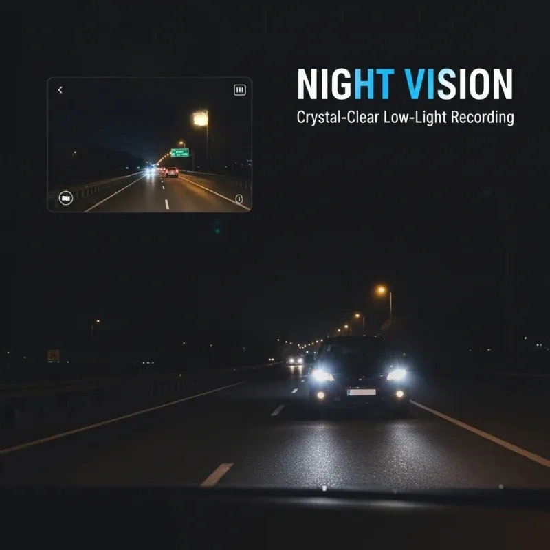 📷1080P HD Dash Cam with Wi-Fi & Night Vision🚗