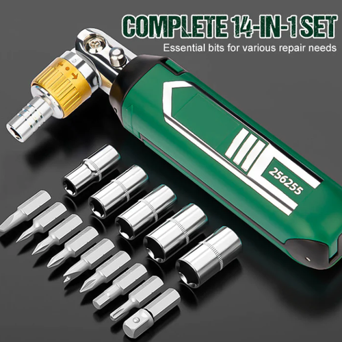 🔧14-in-1 adjustable ratchet screwdriver