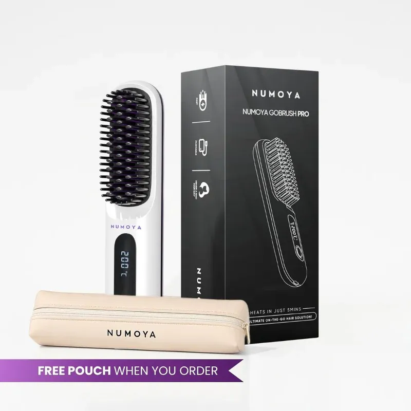 Numoya Portable Straightener Brush - GoBrush PRO