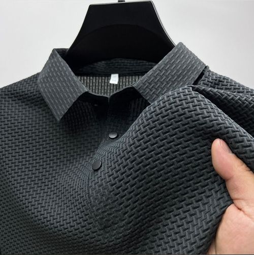 High-end mesh ice silk short-sleeved T-shirt for men