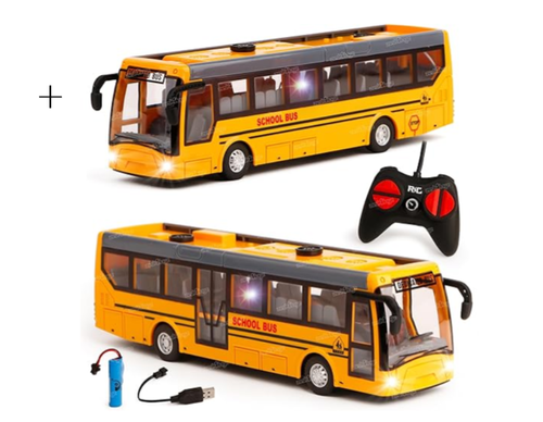 Rechargeable Remote Control Tourist Bus – Wireless RC Toy Car for Kids