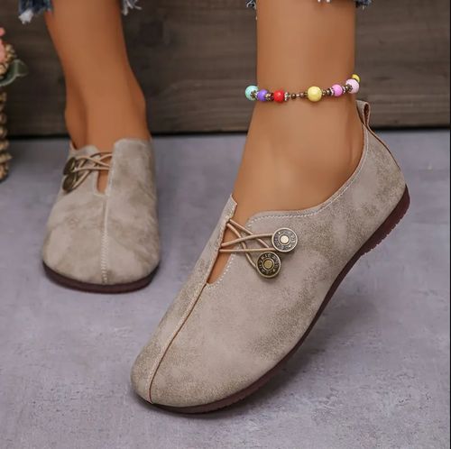 Women'S Flat Round Toe Shoes for All Seasons Soft Bottom Non-Slip
