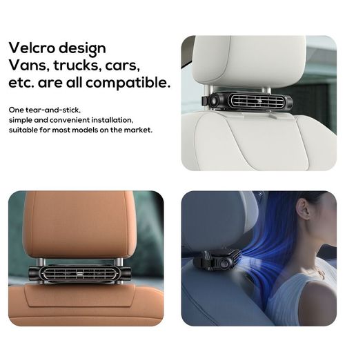 3000mAh Cooling USB Mini Car Fan for Car Back Seat