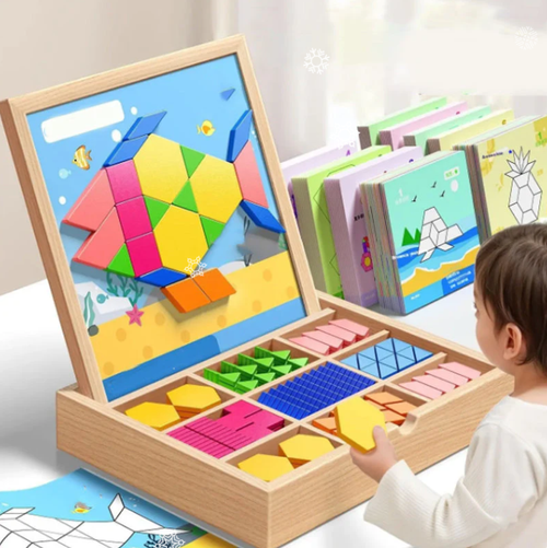 🔥Wooden Magnetic Pattern Block Puzzle Set🧩