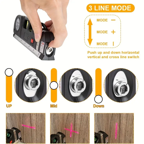 Multifunctional 4-in-1 infrared laser level 2.5m tape measure electronic laser level