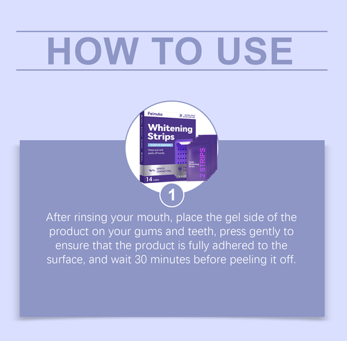 Feimuko Purple Shine Teeth Whitening Strips (2 boxes)