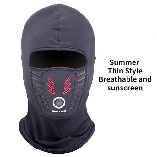 Men's Summer Cool Full Face Sports Cap Windproof & Anti-Dust Face Cover Motorcycle & Ski Headwear