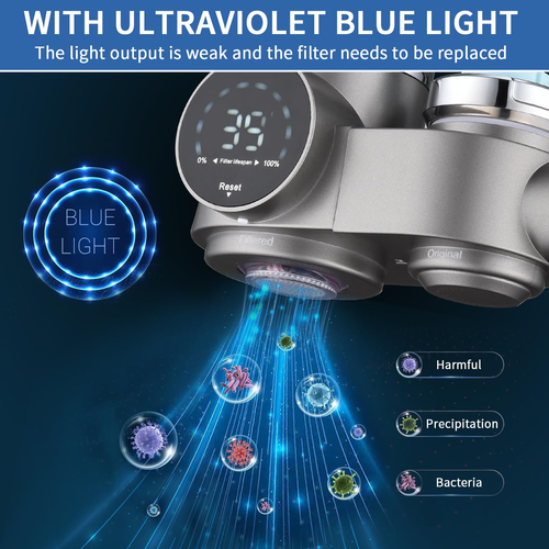 New Home Smart Screen Uv Tap Water Purifier Direct Drinking Anti-Scale and Remove Chlorine Kitchen Sink Water Filter Faucet Tap