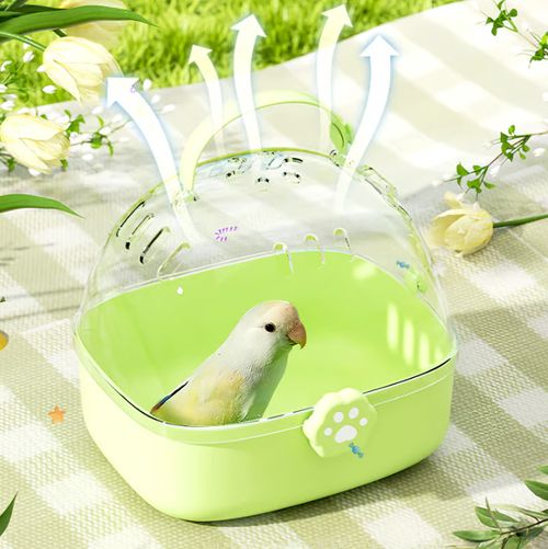 🦜Portable Bird Travel Cage with Water Bottle🏠