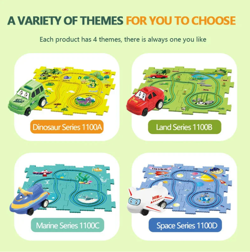 🔥Children's Educational Puzzle Track Car Play Set🚗