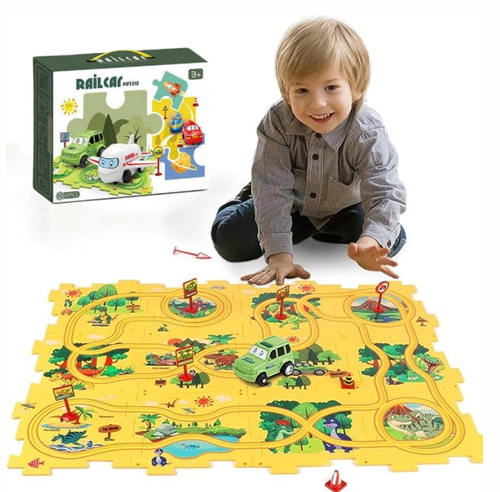 🔥Children's Educational Puzzle Track Car Play Set🚗