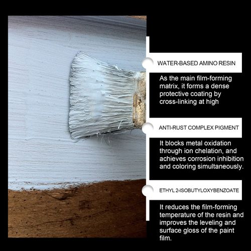 Gray Waterproof, UV-Resistant, Wear-Resistant Anti-Rust Paint with Brush（2 bottles）