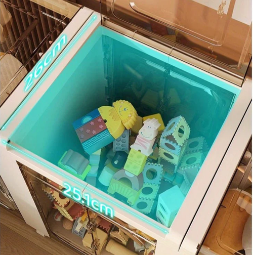 Multi-Use Foldable Transparent Storage Box with Wheels