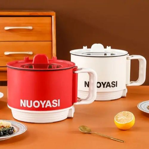 Dormitory Portable Electric Pot With Folding Handle and Household Multi-functional Electric Cooker Pot with Portable Cooking Pot