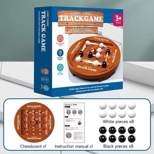 ♟️🌀Logic Chess Track Game Set, perfect for 2-4 players, offering fun-filled family game night entertainment✨💫