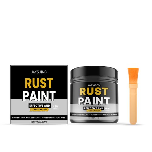 Gray Waterproof, UV-Resistant, Wear-Resistant Anti-Rust Paint with Brush（2 bottles）